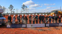 CATS and local leaders throw shovel fulls of dirt at the groundbreaking.