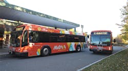 Two MeVa buses. Two MeVa buses.