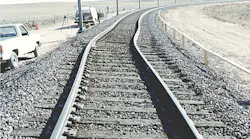 rail tracks with a buckle