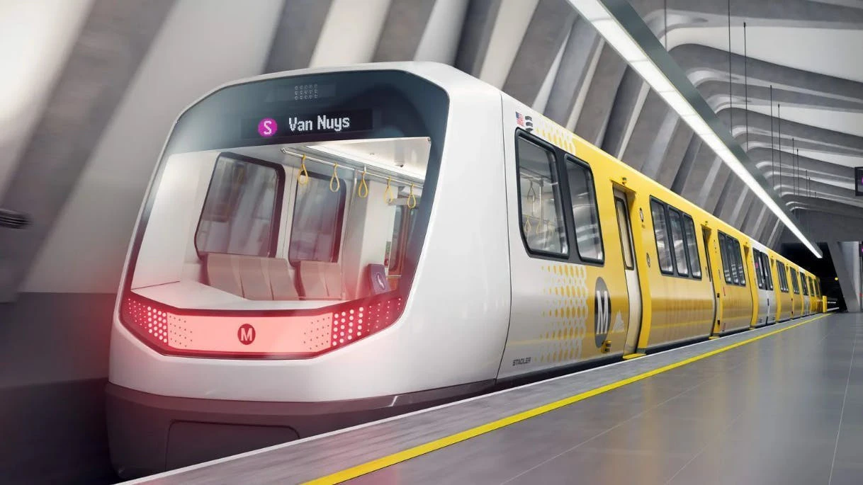 A rendering of the Sepulveda Transit Corridor Project railcar.