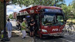 A Pioneer Valley Transit Authority bus. A Pioneer Valley Transit Authority bus.