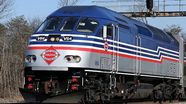A Virginia Railway Express locomotive.