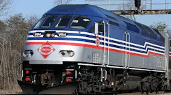 A Virginia Railway Express locomotive.
