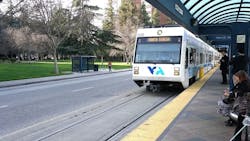 A Santa Clara Valley Transportation Authority train. A Santa Clara Valley Transportation Authority train.