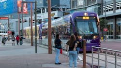 A Valley Metro train. A Valley Metro train.