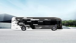 The image shows a side profile of the new New Flyer Xcelsior 40-foot clean-diesel bus. The image shows a side profile of the new New Flyer Xcelsior 40-foot clean-diesel bus.