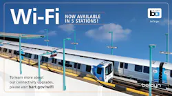Riders on Bay Area Rapid Transit systems can now access free Wi-Fi at five heavily traveled stations.