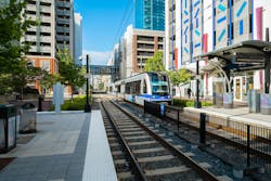 CATS light-rail train in Charlotte, NC CATS light-rail train in Charlotte, NC