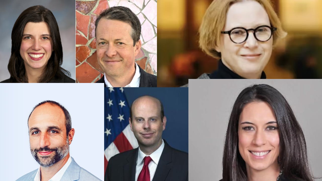 Jessyn Farrell (top left), Marshall Foster (top center), Brooke Belman (top right), Joshua Schank (bottom left), Paul Kincaid (bottom center), Paola Realpozo (bottom right).