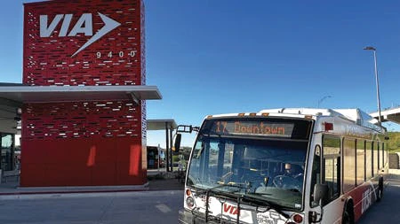 VIA Metropolitan Transit officials celebrated the reopening of the Randolph Transit Center.