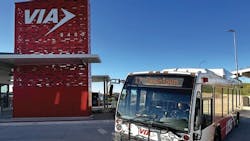 VIA Metropolitan Transit officials celebrated the reopening of the Randolph Transit Center. VIA Metropolitan Transit officials celebrated the reopening of the Randolph Transit Center.