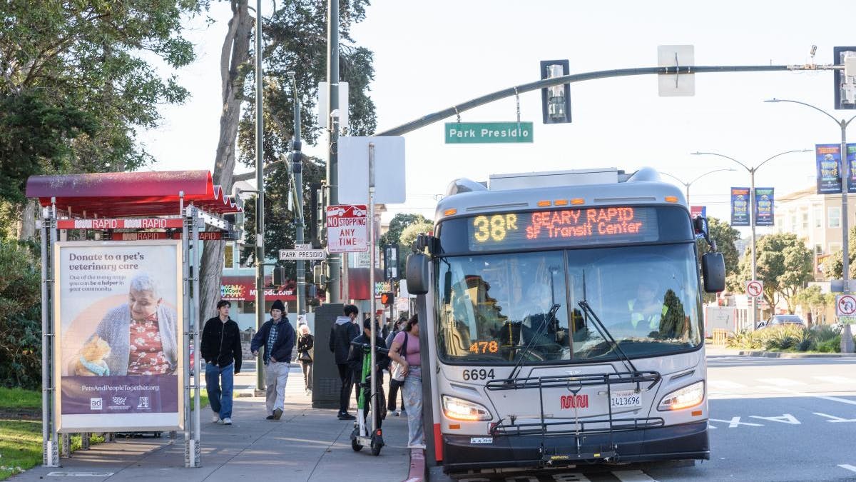 A San Francisco Municipal Transportation Agency bus.