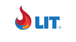 The image displays the LIT logo font next to the logo flame.