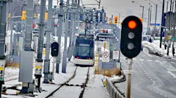 A Line 5 vehicle undergoes testing.