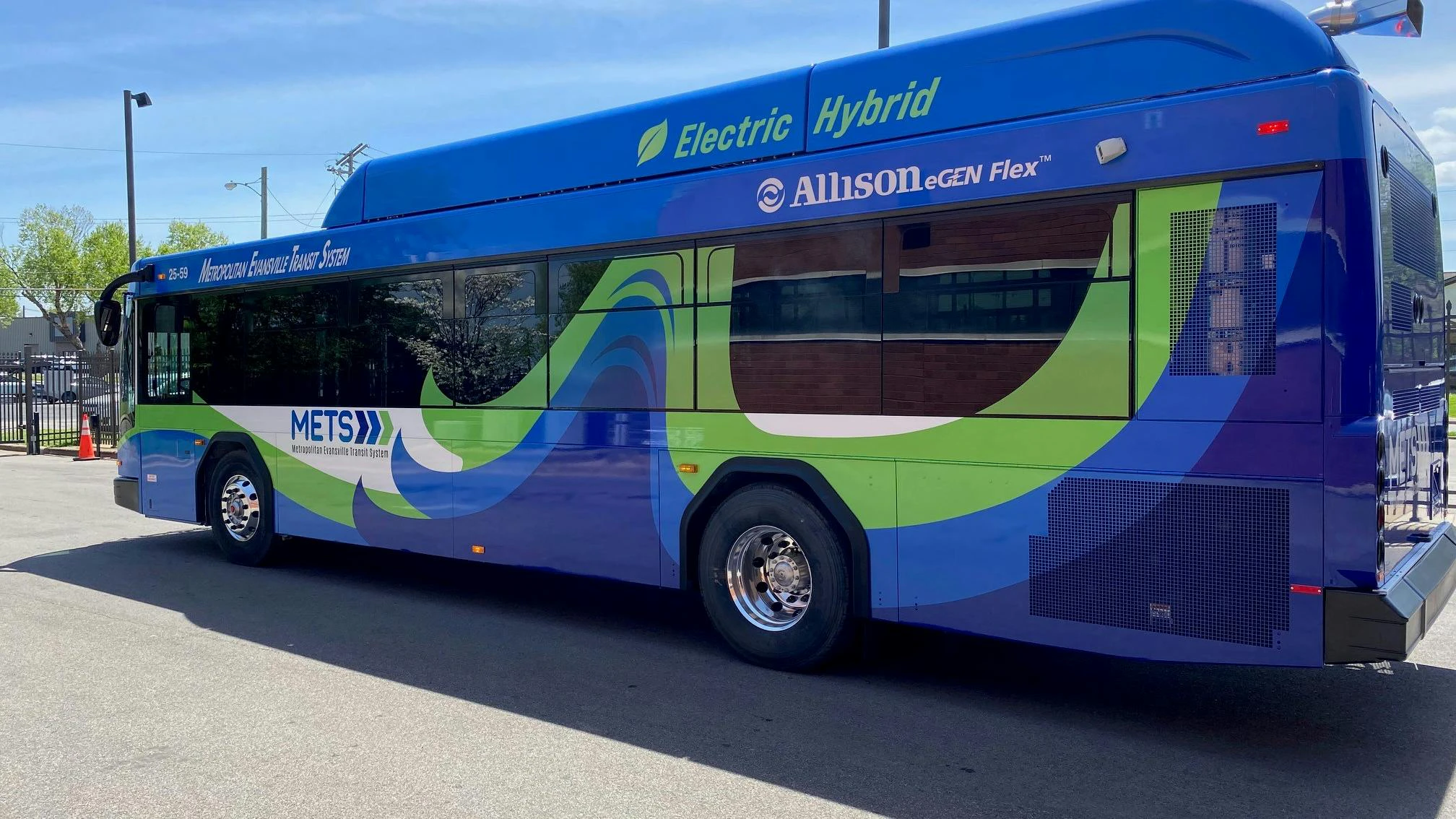 A Metropolitan Evansville Transit System electric bus.