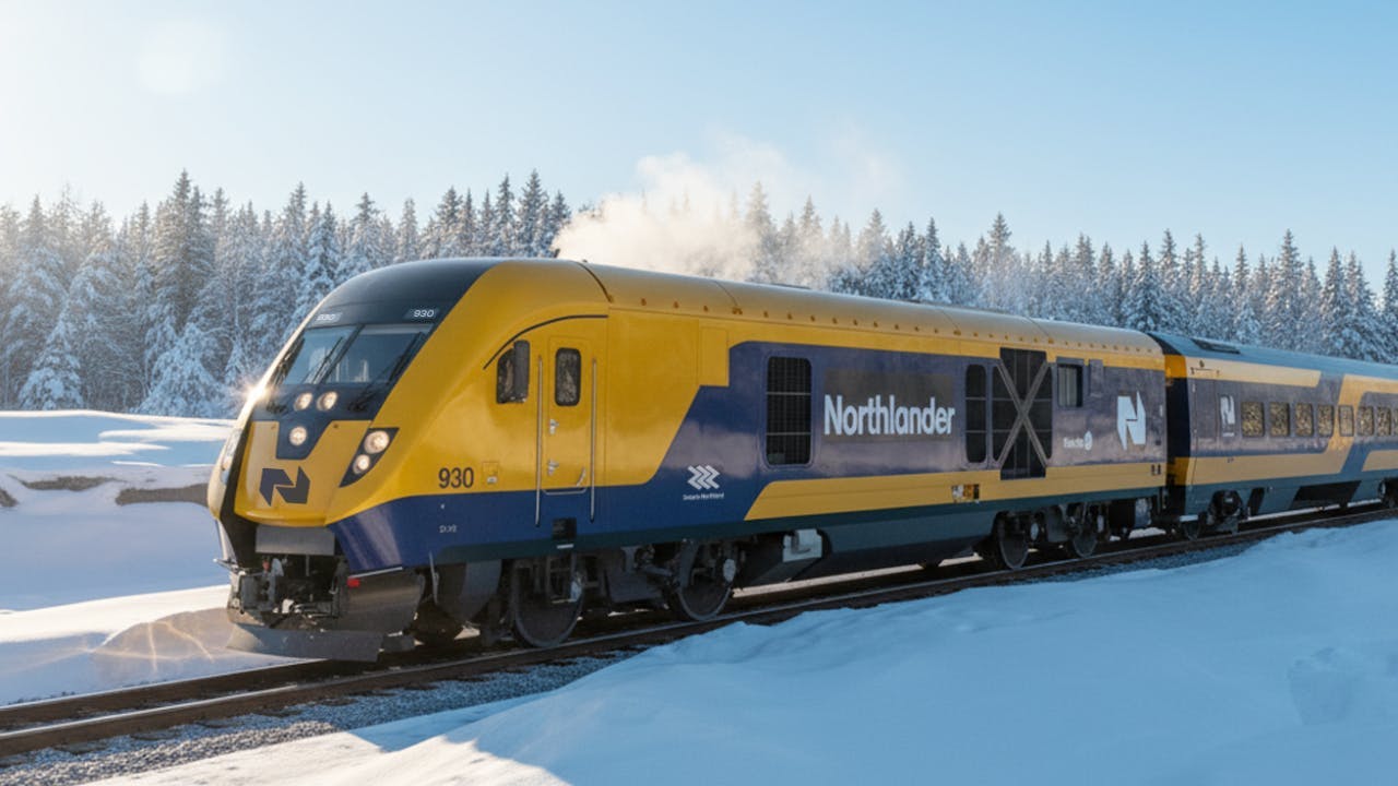 The image shows the new Northlander trainset.