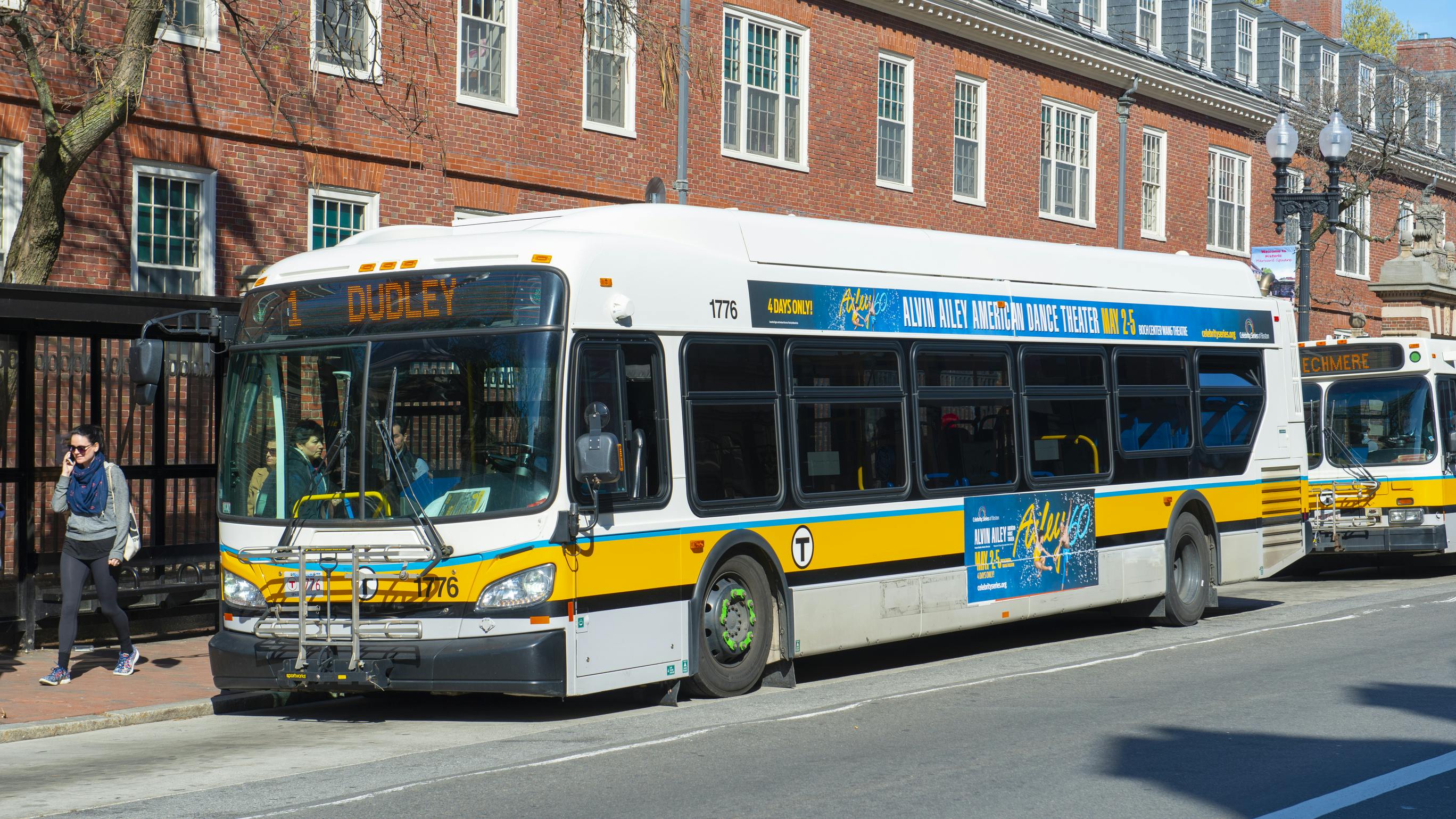 MBTA bus in Cambridge, Mass.