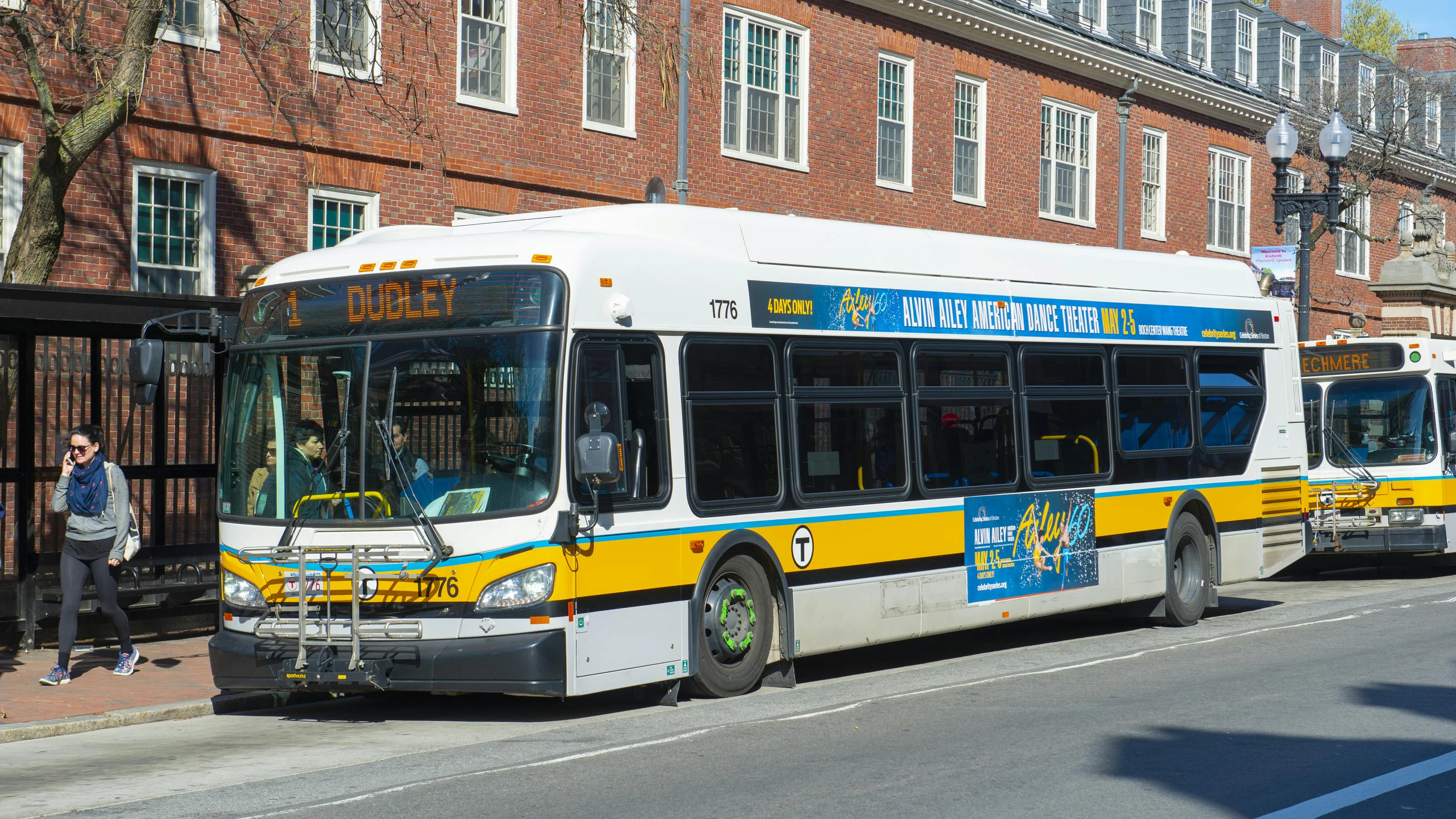 MBTA bus in Cambridge, Mass.
