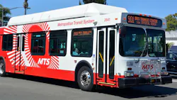 Bus of San Diego Metropolitan Transit System. Bus of San Diego Metropolitan Transit System.