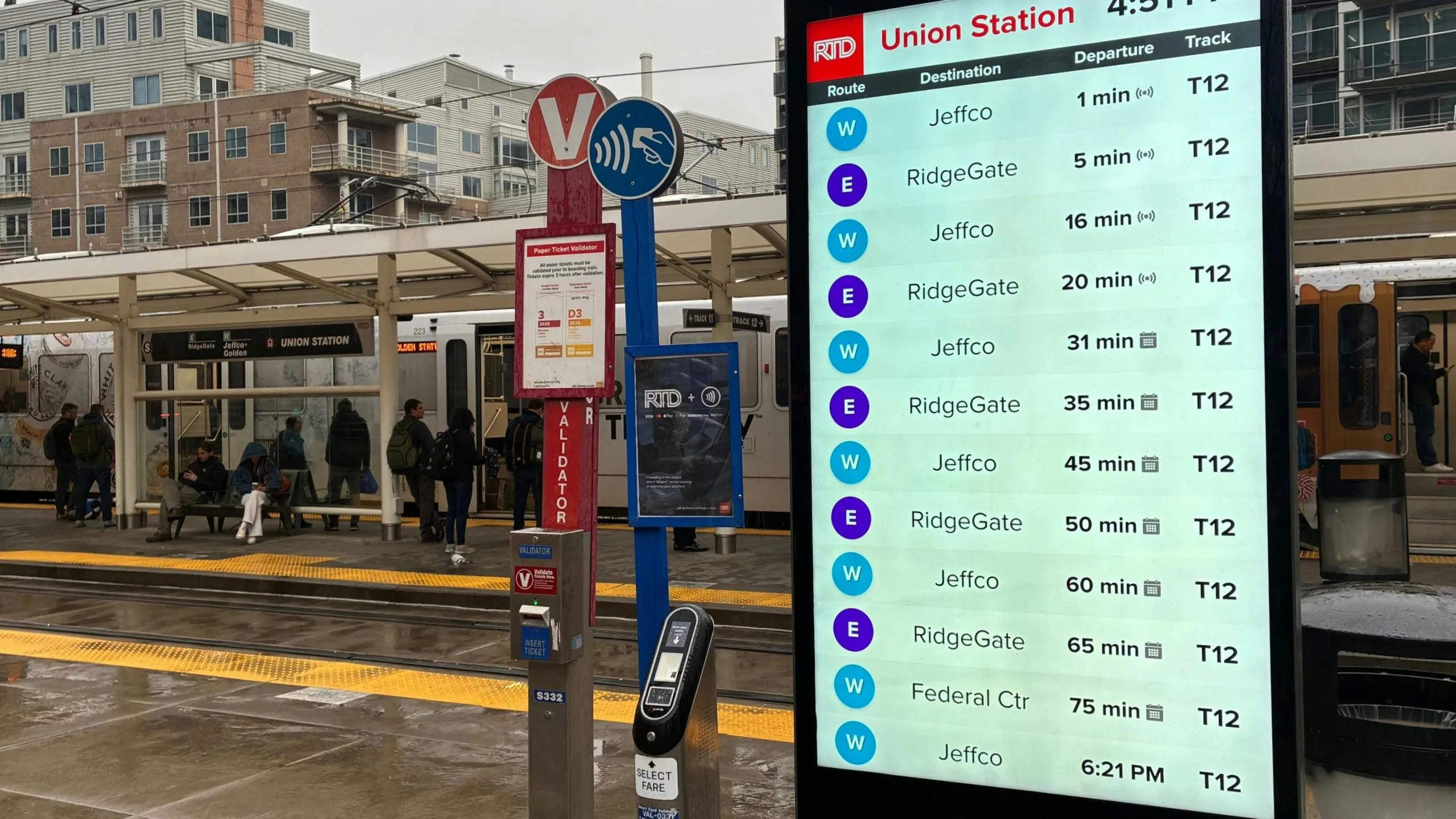 New displays support customer navigation across bus and rail connections.