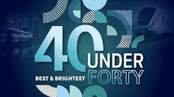 40 under 40 graphic that says best and brightest