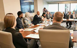 Maryland Gov. Wes Moore convened a roundtable in partnership with the Greater Baltimore Committee and Greater Washington Partnership. Maryland Gov. Wes Moore convened a roundtable in partnership with the Greater Baltimore Committee and Greater Washington Partnership.