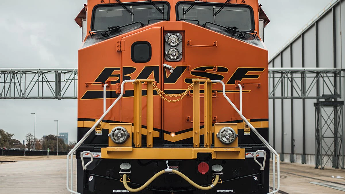 A BNSF locomotive.