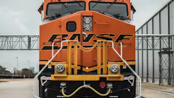 A BNSF locomotive. A BNSF locomotive.