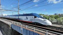 An Amtrak Acela train.