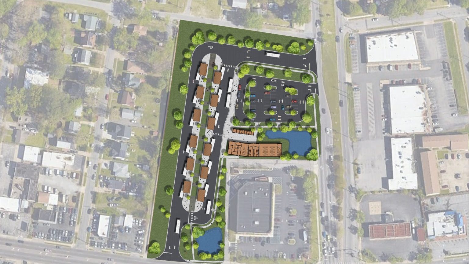 A preliminary rendering of the future site.