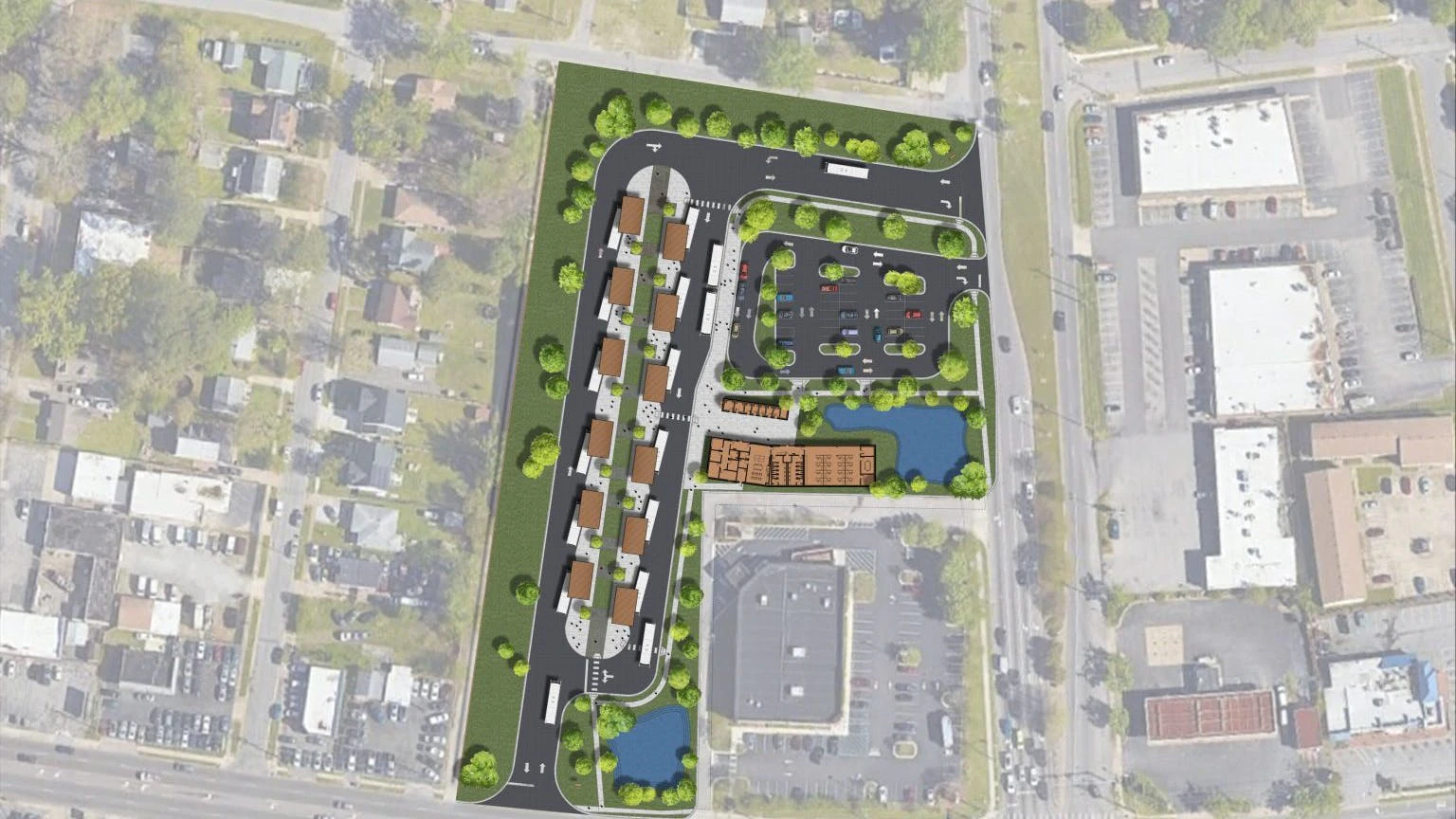 A preliminary rendering of the future site.