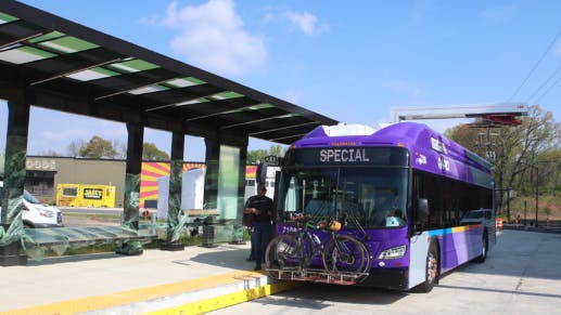 A Metropolitan Atlanta Rapid Transit Authority Rapid A-Line bus.