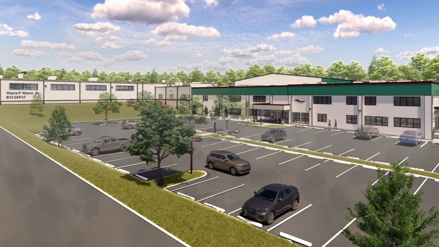 The Monroe County Transportation Authority broke ground on the Wayne P. Mazur Sr. Bus Depot.