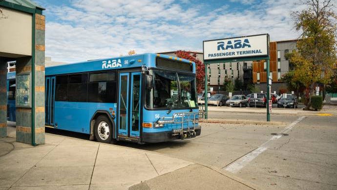 A Redding Area Bus Authority bus.