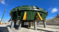 The cutterhead for tunnel boring machine S-1431 at the Palisades Portal site.