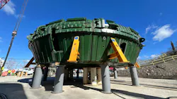 The cutterhead for tunnel boring machine S-1431 at the Palisades Portal site. The cutterhead for tunnel boring machine S-1431 at the Palisades Portal site.