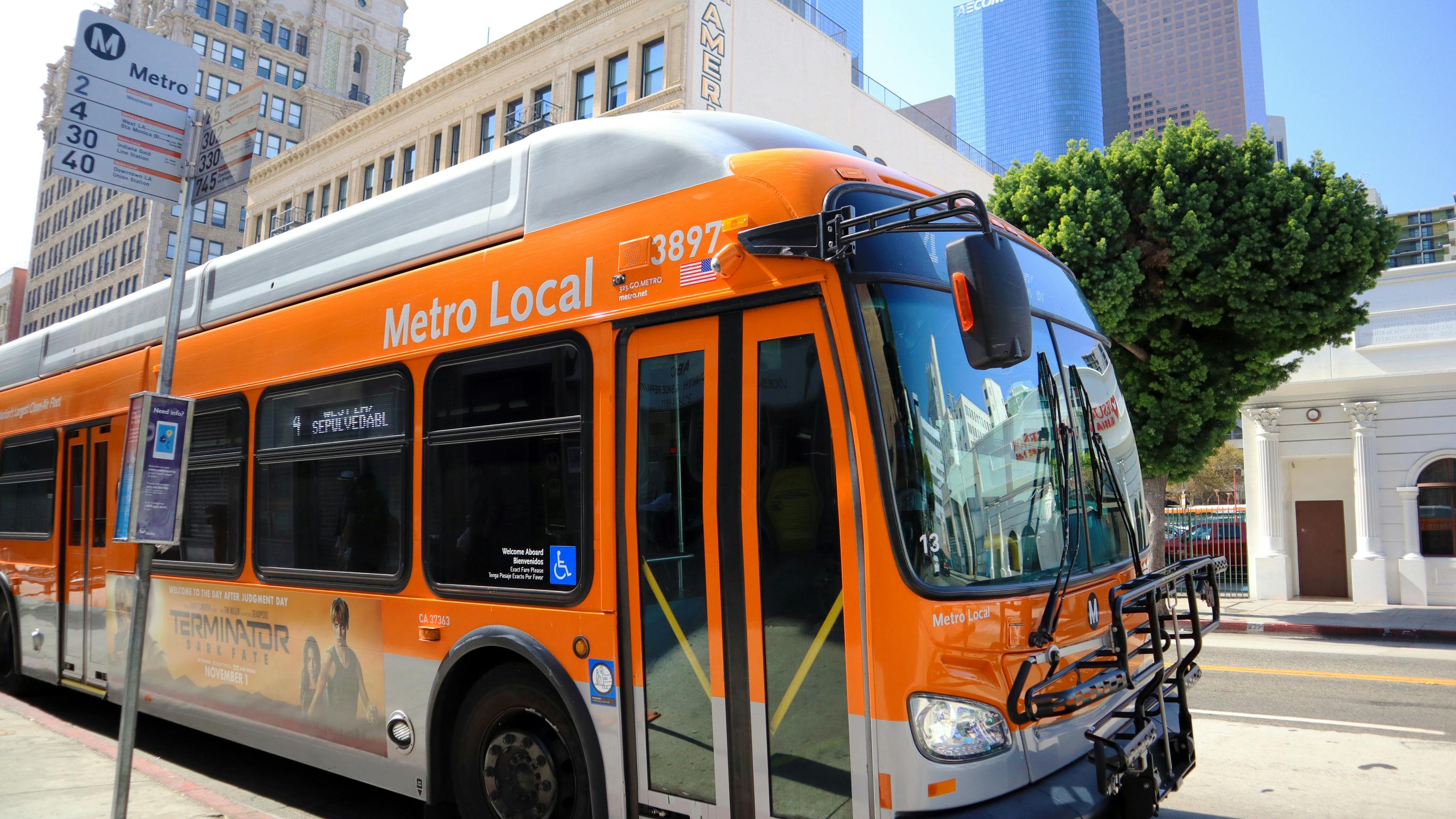 A Los Angeles County Metropolitan Transportation Authority bus.