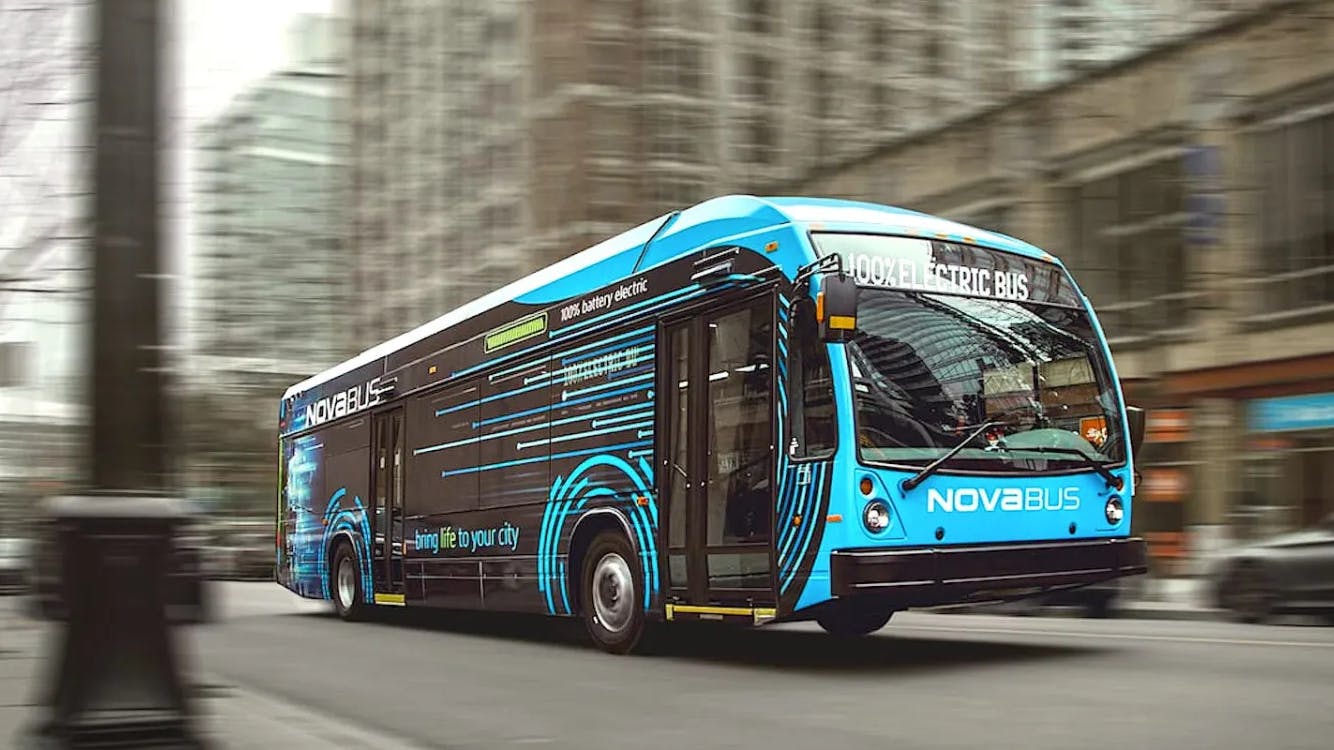 A city of Regina battery-electric bus from Nova Bus.