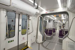 The inside of a Purple Line LRV. The inside of a Purple Line LRV.