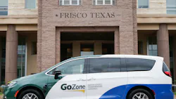 A GoZone vehicle in the city of Frisco. A GoZone vehicle in the city of Frisco.