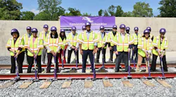 The final segment of rail was installed at the future Purple Line 16th Street – Woodside Station on May 7.