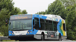 A Société de transport de Montréal bus. A Société de transport de Montréal bus.