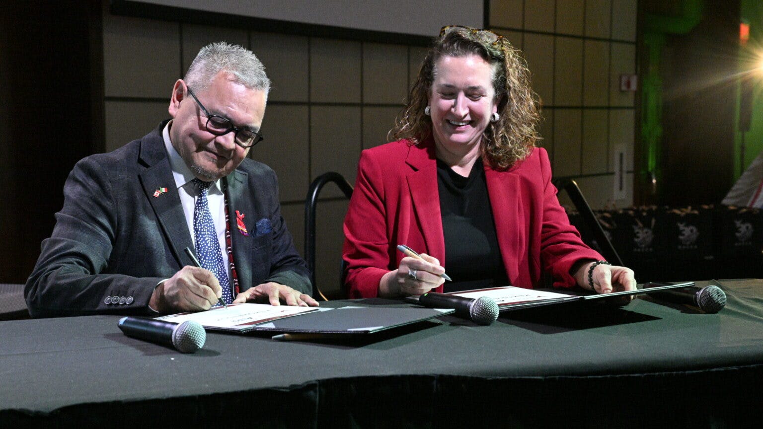 Keith Matthew (left) and Danielle Belanger (right).
