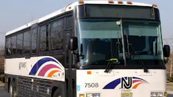 A New Jersey Transit bus. A New Jersey Transit bus.