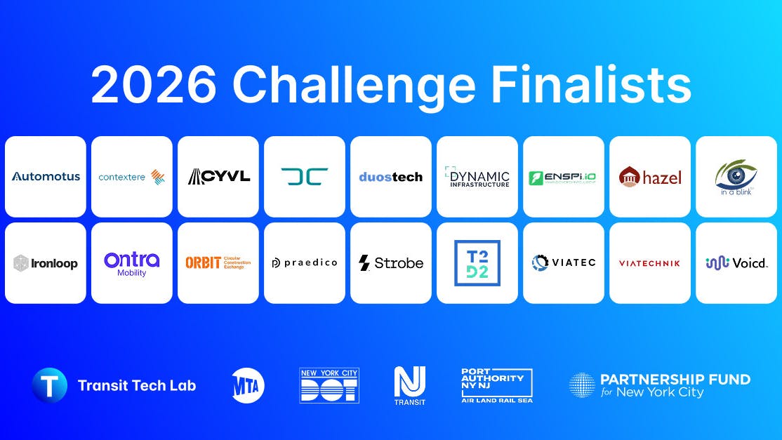 The Transit Tech Lab has selected 18 companies to collaborate with the Metropolitan Transportation Authority, Port Authority of New York and New Jersey, NYC Department of Transportation, New Jersey Transit and the NYC Department of Design and Construction as part of the program&rsquo;s eighth annual challenge cycle.