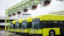 Schunk Transit Solutions has installed 123 inverted pantographs at King County Metro’s Tukwila Base bus depot.