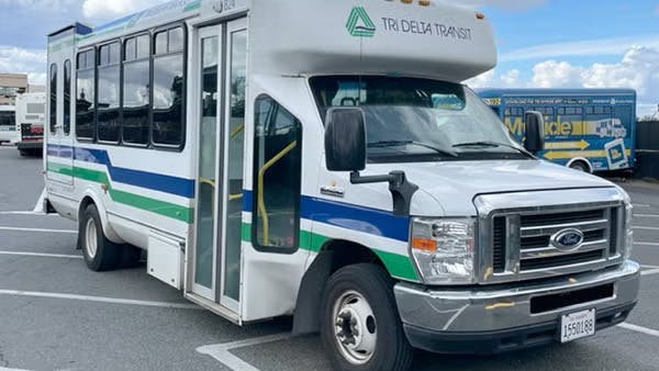 A Tri Delta Transit paratransit bus.