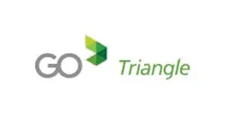 The GoTriangle logo, with 'GO' in gray capital letters beside a green arrow graphic and 'Triangle' in green italic lettering. The GoTriangle logo, with 'GO' in gray capital letters beside a green arrow graphic and 'Triangle' in green italic lettering.
