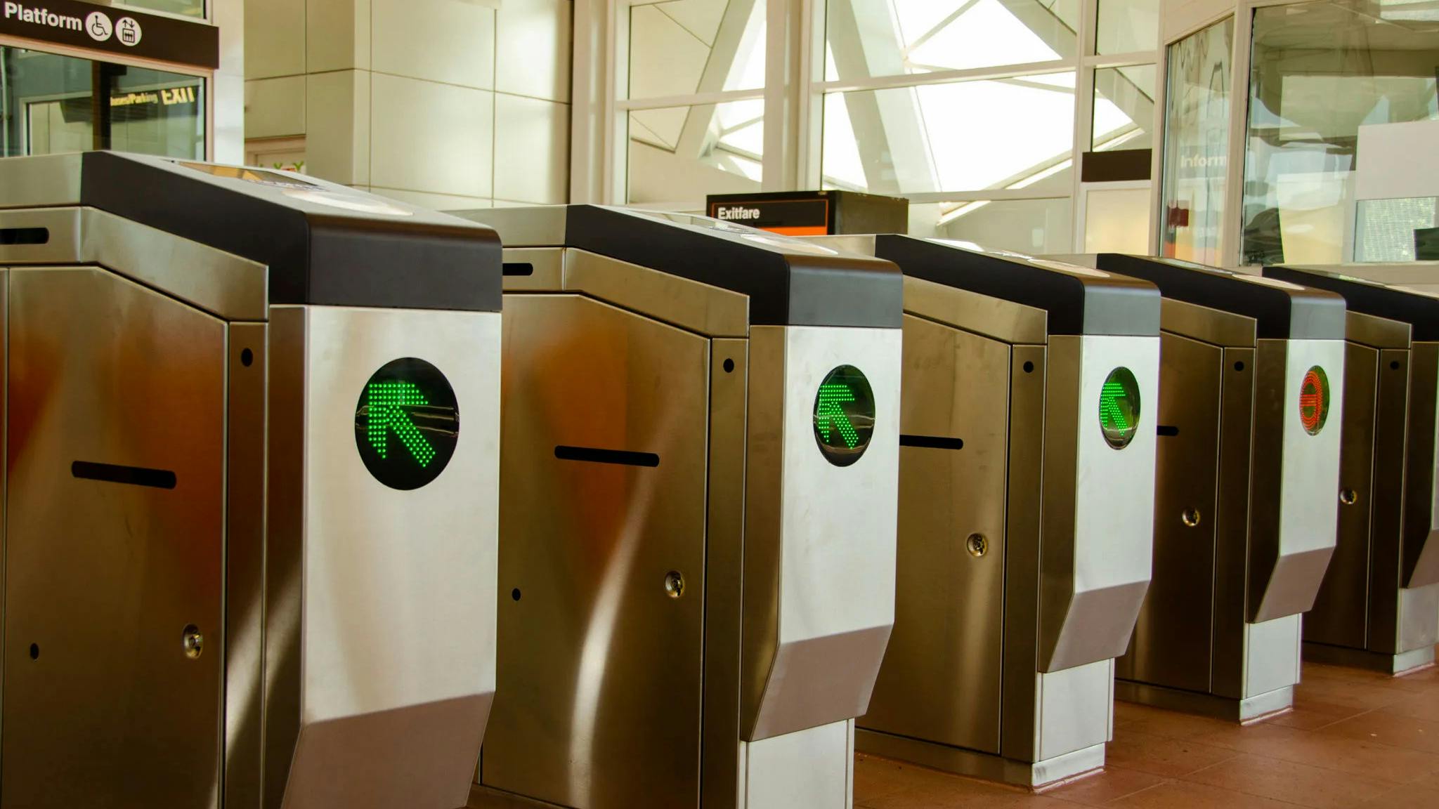 Washington Metropolitan Area Transit Authority fare gates.