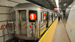 A New York subway. A New York subway.